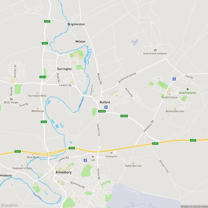 Map of the Bulford area