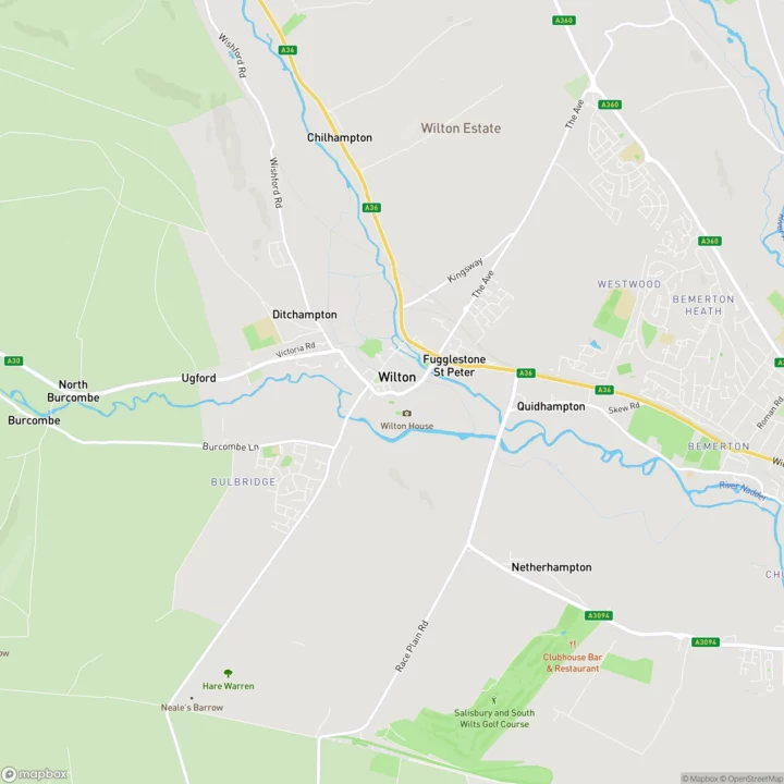 Map of the Wilton area
